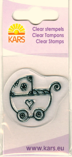 Clear Stempel klein Stamp Nr.1027 Kinderwagen 5 X 6 cm