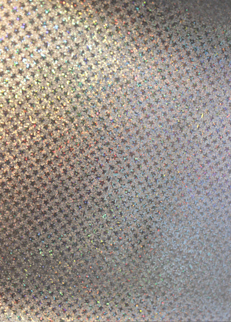 Effekt Deko Nr.1105 Bastelpapier A4 Holografisch Silber kleine Sterne