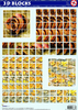 3D BLOCKS Nr.28 Mosaik Stanzbogen Buntes Herbstlaub - Rosenmotiv