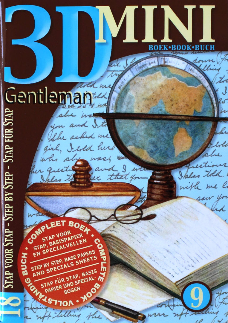 3D Mini Buch Nr.09 Gentleman -  Männer Motive
