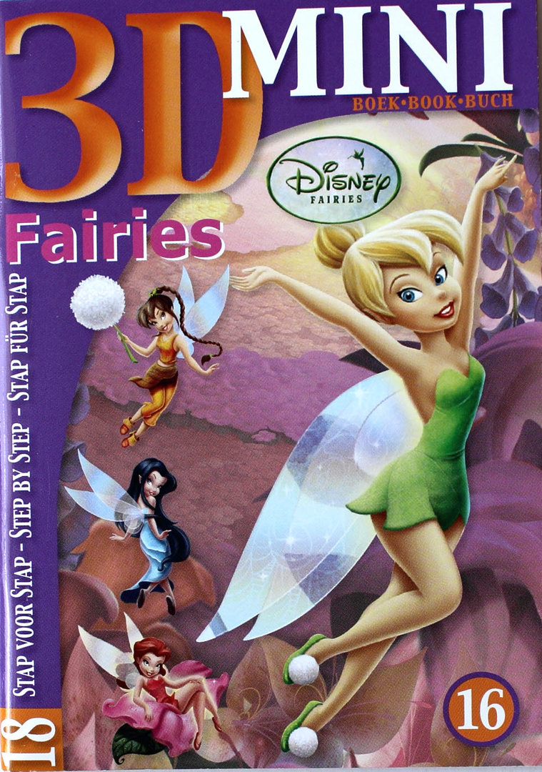3D Mini Buch Nr.16 Fairies - Elfen Motive - Disney