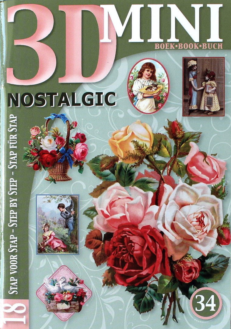 3D Mini Buch Nr.34 Nostalgic - Nostalgische Motive