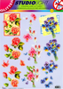 3D EASY Nr.053 Stanzbogen Diverse Blumen - Motive mit Glitter