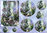 3D Pyramid Stanzbögen & Karten Nr.025 Set.09 Wasser Garten Blumen