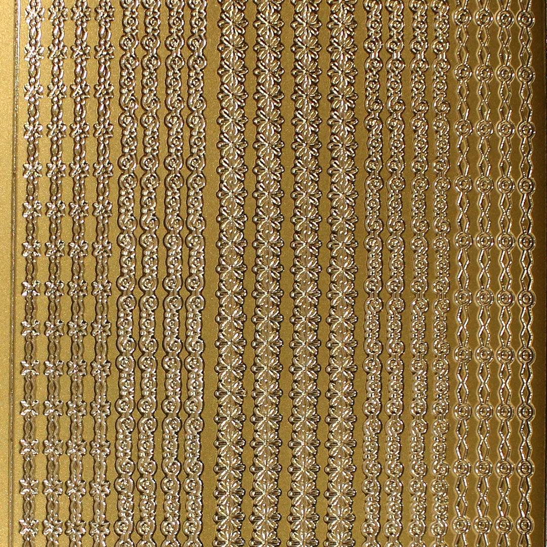Sticker Nr.1990 Gold Ketten Bordüren Mix