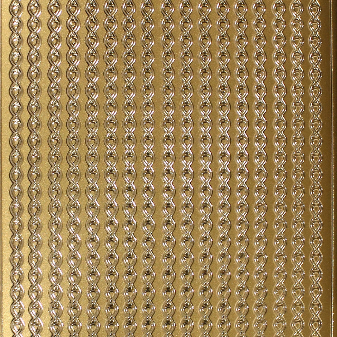 Sticker Nr.1912 Gold Ketten Bordüre Ovale Glieder