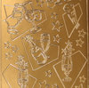 Sticker Nr.2168 Gold Prosit Neujahr " Wir stossen an "