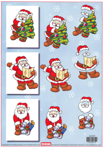 3D SCHNEIDEBOGEN Nr.593 Weihnachten Mann mit Baum Geschenke Buch