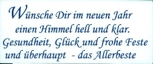 LaBlanche STEMPEL Nr.903 Text Spruch Wünsche f.d. Jahr