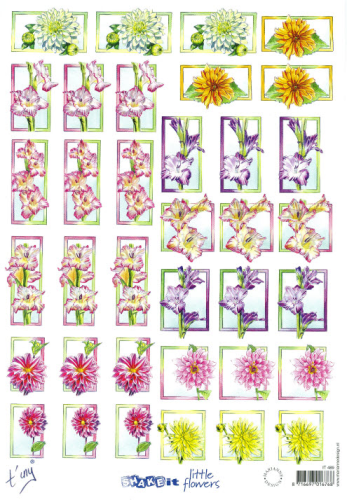3D Schneidebogen Nr.0489 SHAKE IT / kleine Blumen Marken Blütenmotive