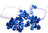 50 Eyelets Nr.4333 Blumen 6mm Blau Metallic