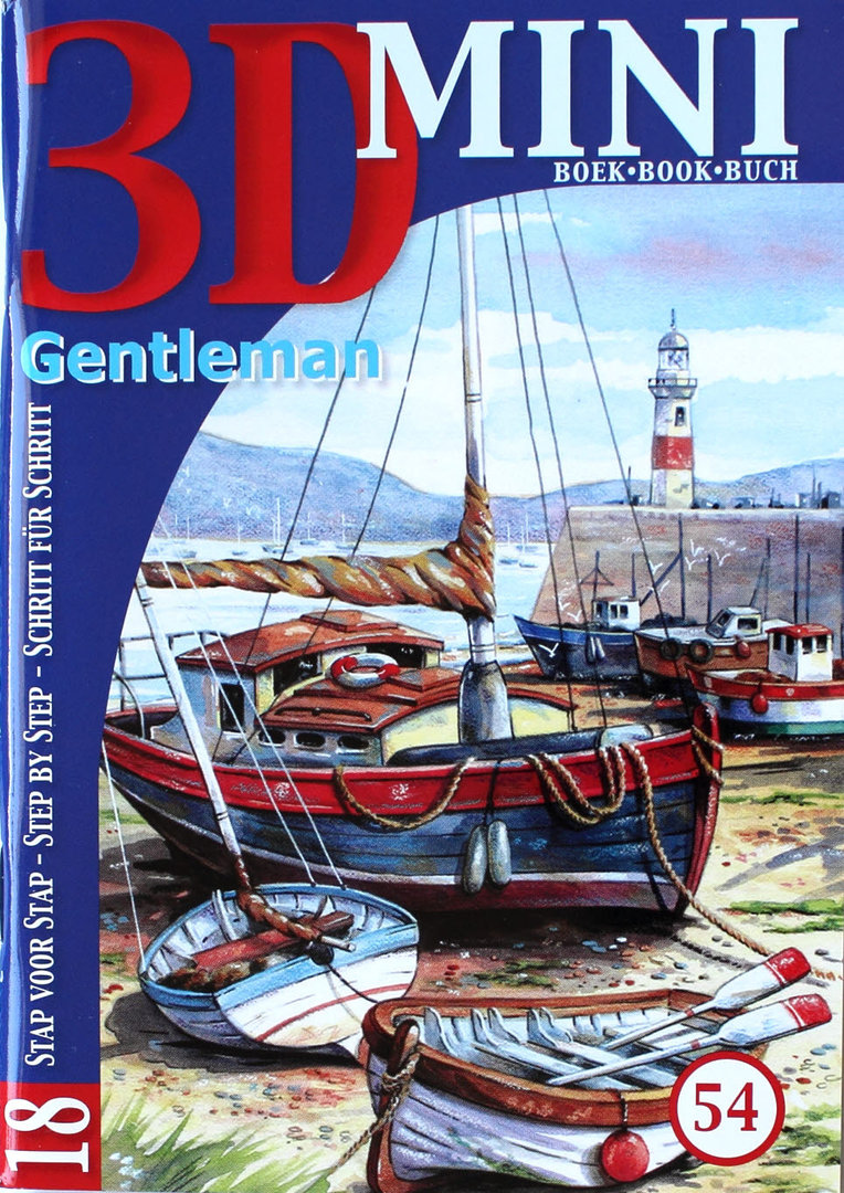 3D Mini Buch Nr.54 Gentleman -  Männer Motive