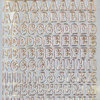 Glitzer Glimmer Sticker Nr.0814 Gold transparent Buchstaben - ABC -