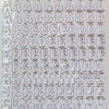 Glitzer Glimmer Sticker Nr.0814 Silber transparent Buchstaben - ABC -