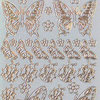 Glitzer Glimmer Sticker Nr.0818 Gold transparent Schmetterlinge - Marienkäfer