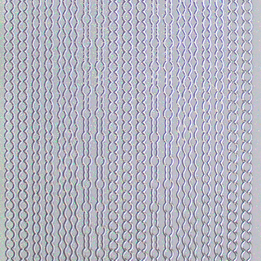 Glitzer Glimmer Sticker Nr.7010 Silber transparent Schmucklinien Mix