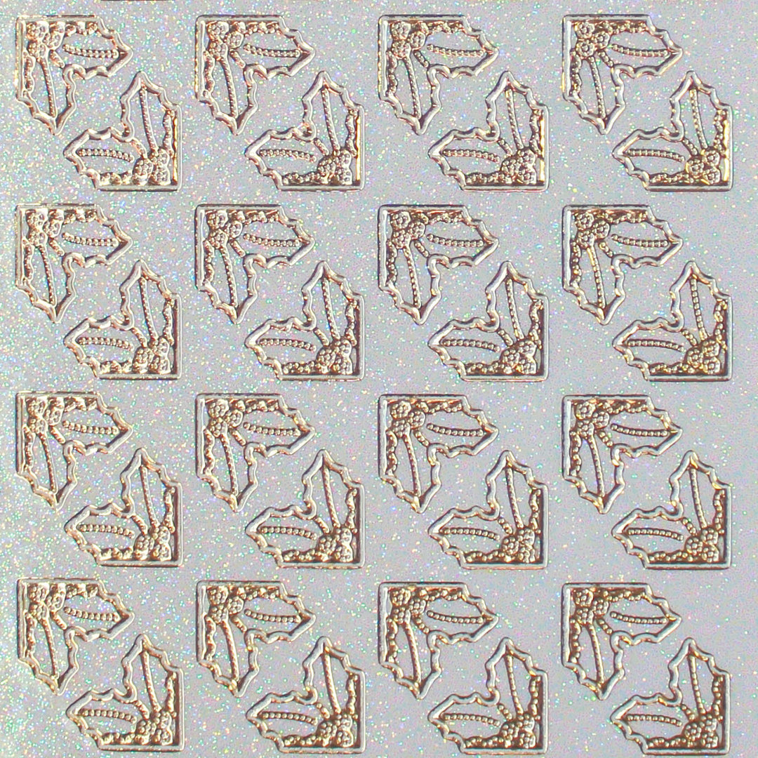 Glitzer Glimmer Sticker Nr.7052 Gold transparent kleine Ecken
