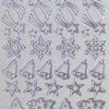 Glitzer Glimmer Sticker Nr.7070 Silber transparent Weihnachten Ornamente