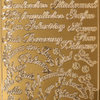 Sticker Nr.3662 Gold Schreibschrift Glückwünsche verschiedene Anlässe