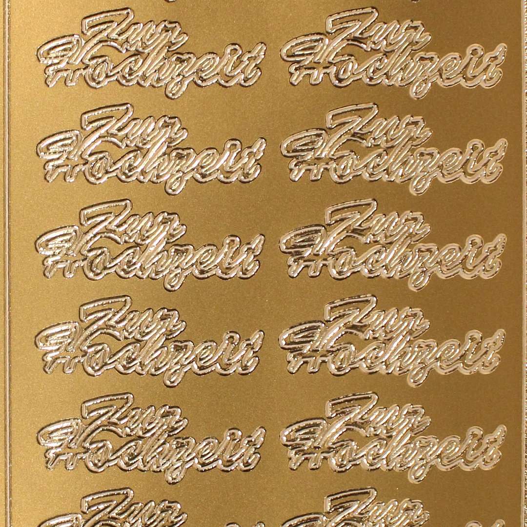 Sticker Nr.3637 Gold Schreibschrift Zur Hochzeit