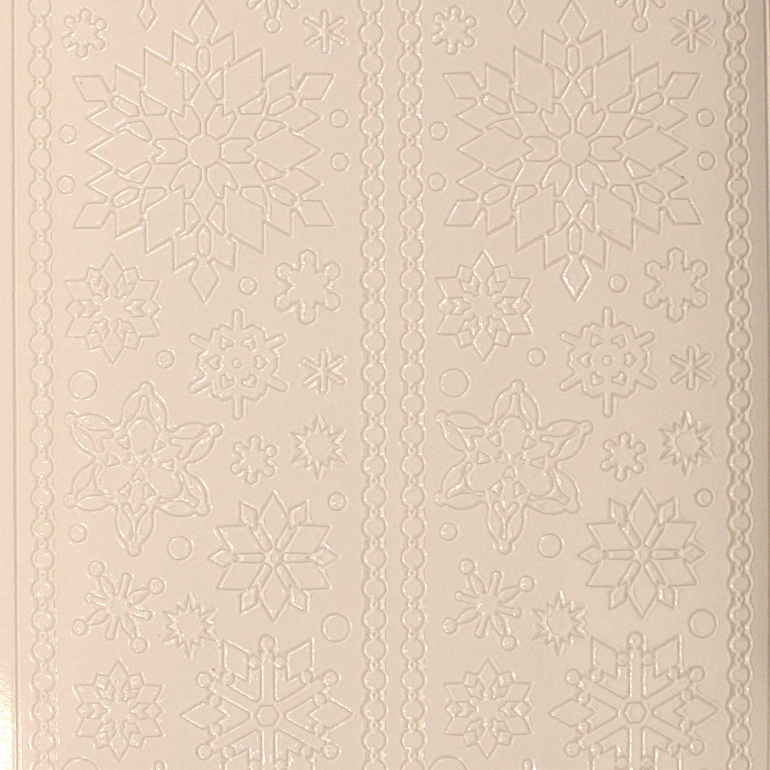 Sticker Nr.2233 Weiss Schnee - Sterne - Eiskristalle