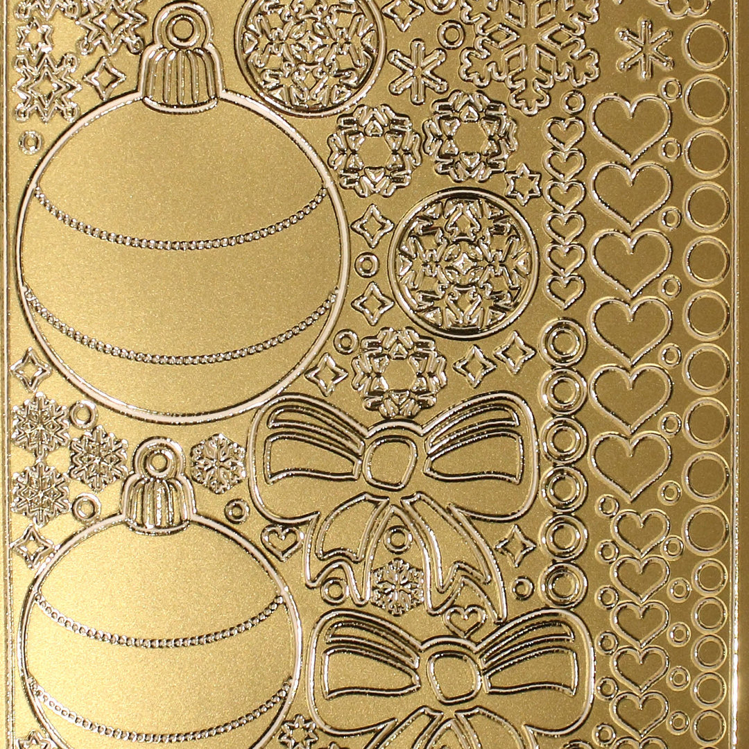 Sticker Nr.0433 Gold Weihnachten Ornamente