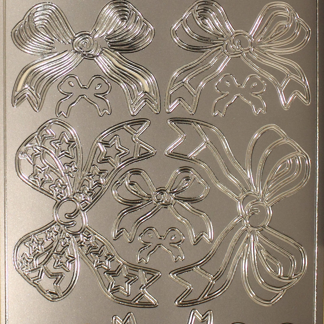 Sticker Nr.1720 Silber Schleifen Mix Deko