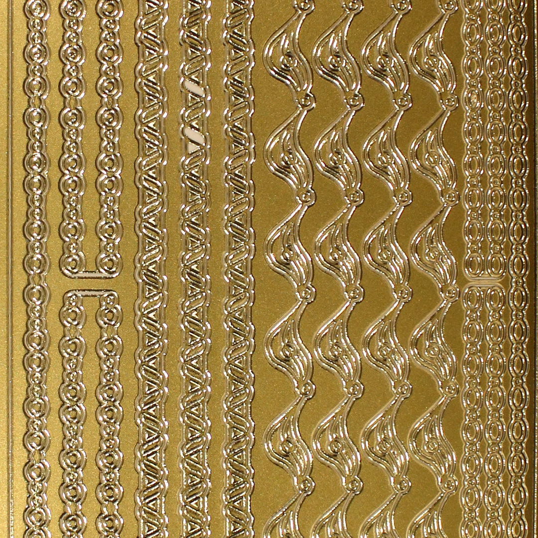 Sticker Nr.2098 Gold Ketten Borten Bordüren Mix