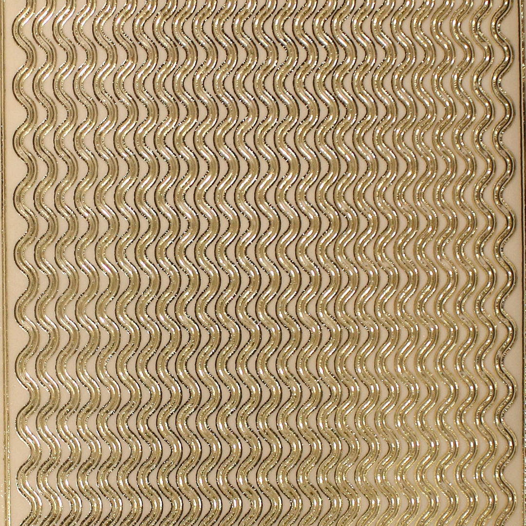Sticker Nr.1919 Transparent Gold Ketten Bordüre Welle