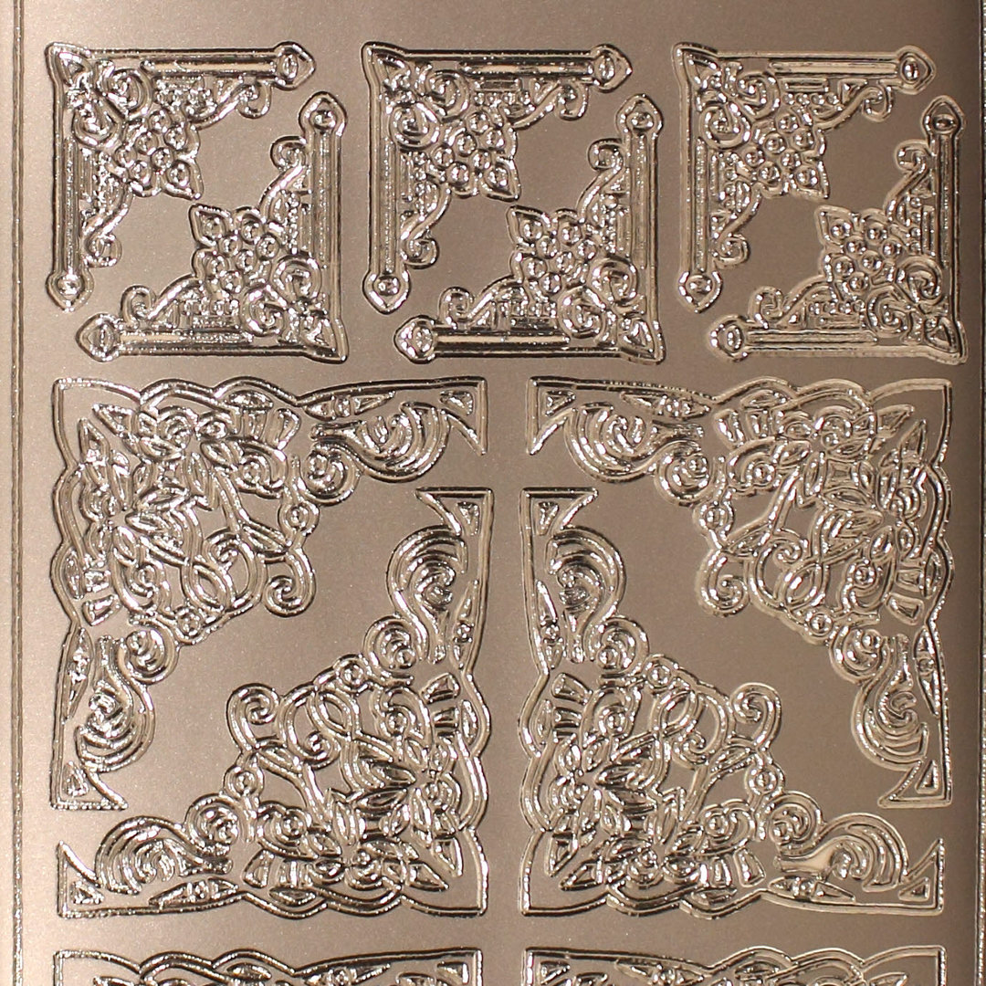 Sticker Nr.1744 Silber Kleine + Grosse Ecken