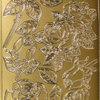 Sticker Nr.1723 Gold Rose Rosen - Mix Blüte - Blatt