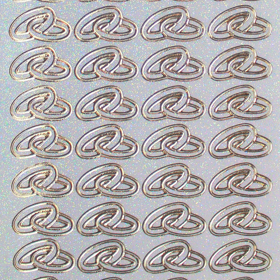 Glitzer Glimmer Sticker Nr.0108 Gold transparent Trauringe - Eheringe