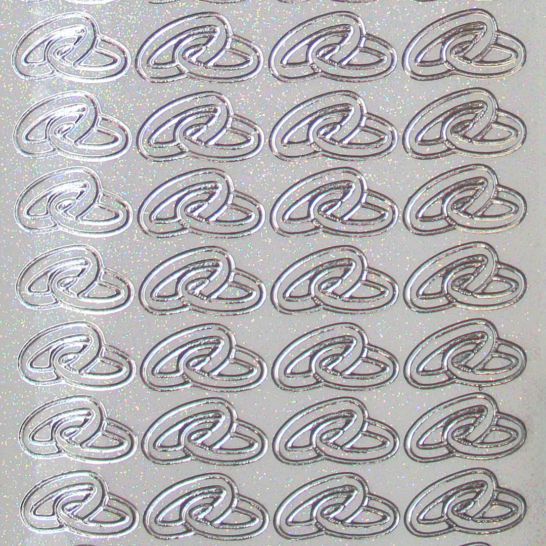 Glitzer Glimmer Sticker Nr.0108 Silber transparent Trauringe - Eheringe