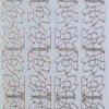 Glitzer Glimmer Sticker Nr.7026 Gold transparent Ecken floral