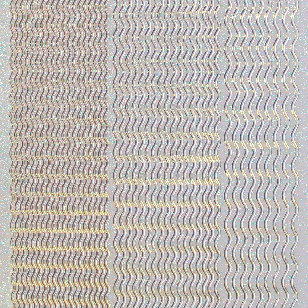 Glitzer Glimmer Sticker Nr.7033 Gold transparen Linien Welle