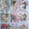 Geprägte Sticker Nr.103 Blumen Labels Etikett Silberdekor - REDDY -