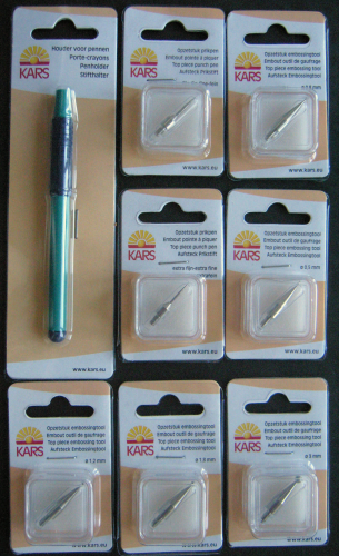 Set Prickeln & Prägen 1 Handstift & 7 auswechselbaren Köpfen