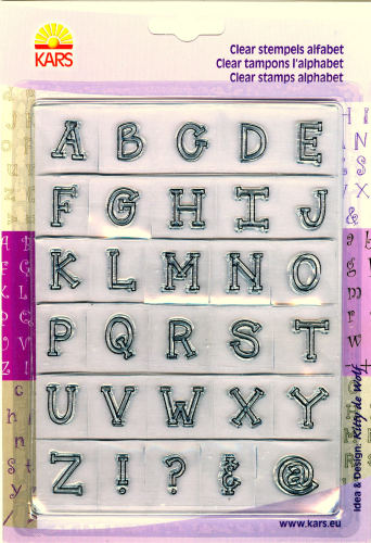 Clear Stempel Stamp Nr.1015 Kars Alphabet ABC Block Großbuchstaben 14 X 18 cm