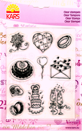 Clear Stempel Stamp Nr.1512 Hochzeits Motive 14 X 18 cm