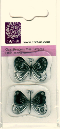 Clear Stempel klein Stamp Nr.1059 Schmetterlinge 5 X 6 cm