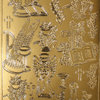 Sticker Nr.1845 Gold Kirchliche Symbole Kreuz Kelch Ähre