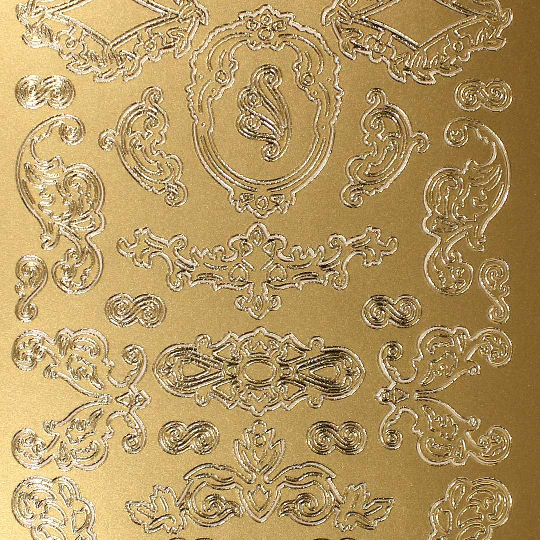Sticker Nr.0113 Gold Filigrane Ornamente Auswahl