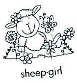 Clear Silikon Stempel ANIMALS Nr.008 SHEEP-GIRL