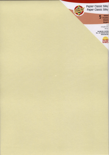 Papier Classic Silky 250g/m² Nr.4619 Elfenbein 5 Bogen A4