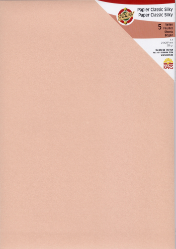 Papier Classic Silky 250g/m² Nr.4628 Rosa 5 Bogen A4