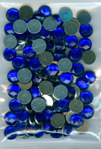 Strass - Glitzersteine Nr.3012 dunkelblau rund 8 mm
