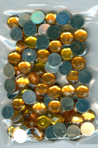 Strass - Glitzersteine Nr.3014 gelb rund 8 mm