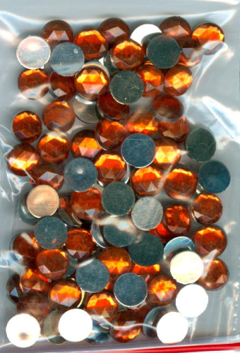 Strass - Glitzersteine Nr.3016 orange / mandarine rund 8 mm