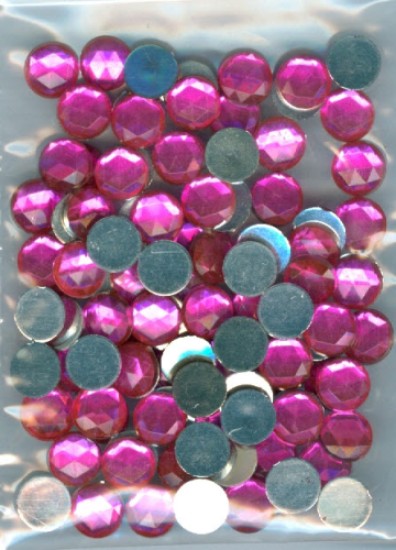 Strass - Glitzersteine Nr.3017 rosa / pink rund 8 mm