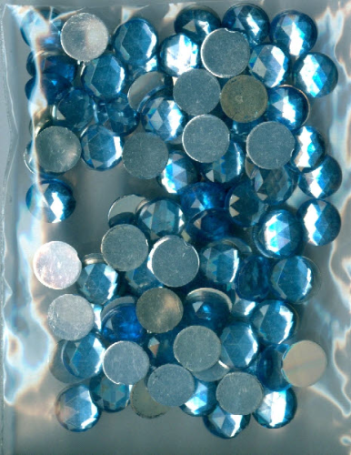 Strass - Glitzersteine Nr.3020 wasser blau rund 8 mm